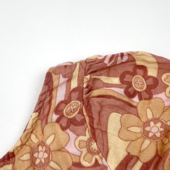 Cotton On Retro Floral Neutral Double Gauze Dress - Picture 6 of 7